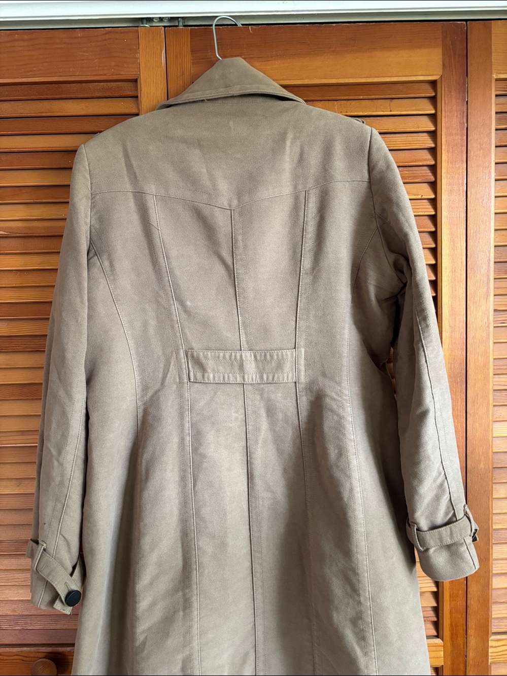 Mango MNG Suit Cotton Doble-Breasted Trench Coat Jacket Size L - Picture 6 of 12